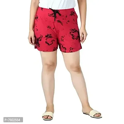 IndiWeaves Women's Cotton Printed Regular Shorts [Pack of 4]-thumb5
