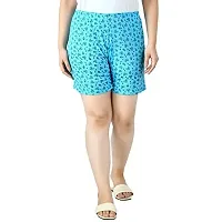 IndiWeaves Women's Cotton Printed Regular Shorts [Pack of 3]-thumb1