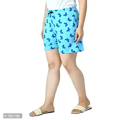 IndiWeaves Women's Cotton Printed Regular Shorts [Pack of 3]-thumb3