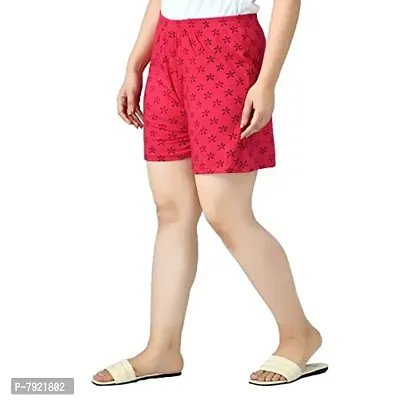 IndiWeaves Women's Cotton Printed Regular Shorts [Pack of 3]-thumb3