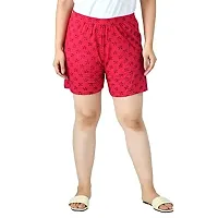 IndiWeaves Women's Cotton Printed Regular Shorts [Pack of 3]-thumb1