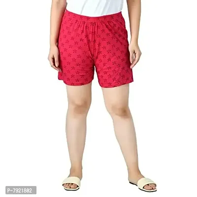 IndiWeaves Women's Cotton Printed Regular Shorts [Pack of 3]-thumb2