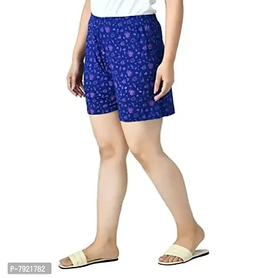 IndiWeaves Women's Cotton Printed Regular Shorts [Pack of 3]-thumb3