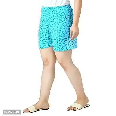 IndiWeaves Women's Cotton Printed Regular Shorts [Pack of 3]-thumb3