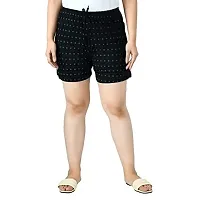 IndiWeaves&#174; Women's Cotton Regular Solid and Printed Shorts/Hot Pant [Pack of 4]-thumb4