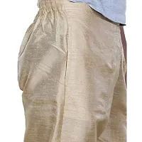 IndiWeaves Women Dupion Silk Beige Boot Cut Pant with BeigeDabang Jalidar Full Patiala Salwar - Free Size (Pack of 1 Boot Cut Pant and 1 Patiala Salwar)-thumb2