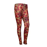 IndiWeaves Womens Cotton Churidar Leggings Combo(Pack of 1 Printed Legging and 1 Solid Legging)_Yellow::Multicolor_FREE SIZE-thumb1