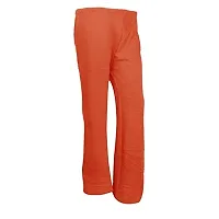 IndiWeaves Womens Warm Woolen Full Length Palazo Pants for Winters_Free Size_Orange/White-thumb1