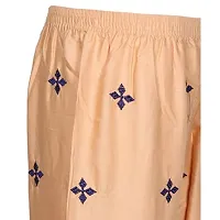 IndiWeaves Beige Rayon Embroidered Trendy and Stylish Pallazo Pant for Women-thumb2