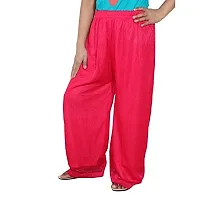 IndiWeaves 1 Solid Pallazo 1 Rayon Chikan Work Pallazo/Sarara/Pants for Women(Pack of 2)_Multicolor_7189471934-IW-NP-P2-FREE-thumb1