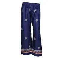 IndiWeaves 1 Solid Pallazo 1 Embroidered Rayon Pallazo/Sarara/Pants for Women(Pack of 2)_Multicolor_7190071957-IW-NP-P2-FREE-thumb3