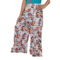 IndiWeaves 1 Printed Pallazo 1 Embroidered Rayon Pallazo/Sarara/Pants for Women(Pack of 2)_Multicolor_7188271959-IW-NP-P2-FREE-thumb1