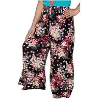 IndiWeaves 1 Printed Pallazo 1 Embroidered Rayon Pallazo/Sarara/Pants for Women(Pack of 2)_Multicolor_7188071955-IW-NP-P2-FREE-thumb1