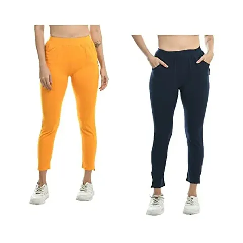 Womens/Girls Regular Fit Casual Cotton Trouser Pants