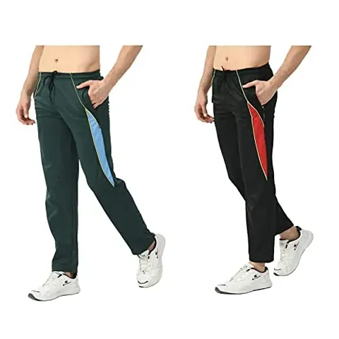 IndiWeaves® Men's Polyester Lower Comfy Regular Fit Track Pants [Pack of 2]