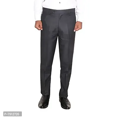 IndiWeaves Mens Rayon Formal Trousers Pants (70101)-Black-38