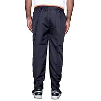 IndiWeaves Men's Black Polyester Lower/Track Pants with 1 Zipper Pocket and 1 Open Pocket for All Season-Size-38-thumb2