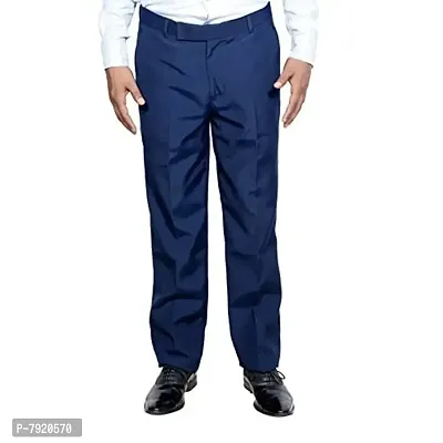 IndiWeaves Rayon Formal Trousers for Men-(Blue-Size: 32-70125/70125)-thumb0