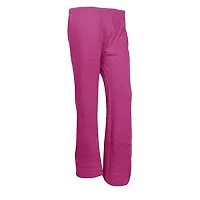 IndiWeaves Womens Warm Woolen Full Length Palazo Pants for Winters_Free Size_Pink/White-thumb1