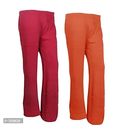 IndiWeaves Womens Warm Woolen Full Length Palazo Pants for Winters_Free Size_Maroon/Orange