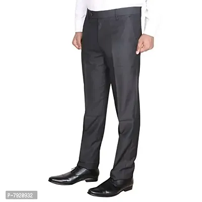 IndiWeaves Rayon Regular fit Formal Trouser for Mens_Black_Size-38-thumb2