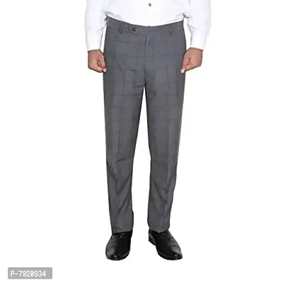 IndiWeaves Rayon Regular fit Formal Trouser for Mens_Gray_Size-36