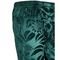 Indiweaves Women's Velvet Churidar Embossed Leggings_Green_Free Size_71542-thumb1