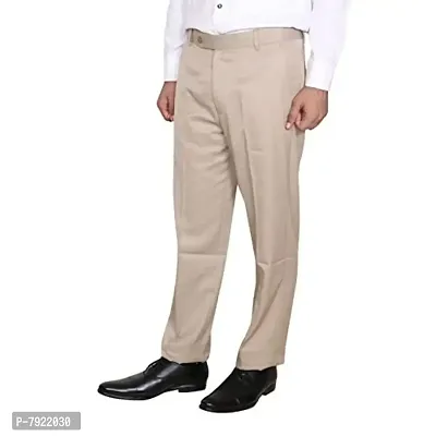 IndiWeaves Rayon Regular fit Formal Trouser for Mens_Beige_Size-30-thumb2