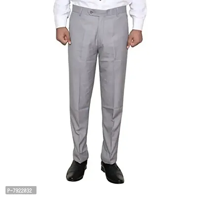 IndiWeaves Rayon Regular fit Formal Trouser for Mens_Gray_Size-32