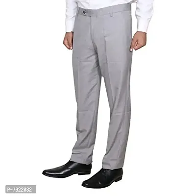 IndiWeaves Rayon Regular fit Formal Trouser for Mens_Gray_Size-32-thumb2
