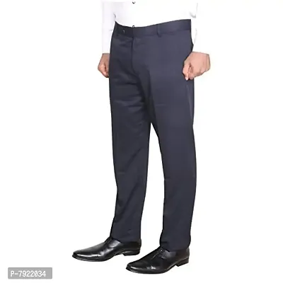 IndiWeaves Rayon Regular fit Formal Trouser for Mens_Navy Blue_Size-38-thumb2