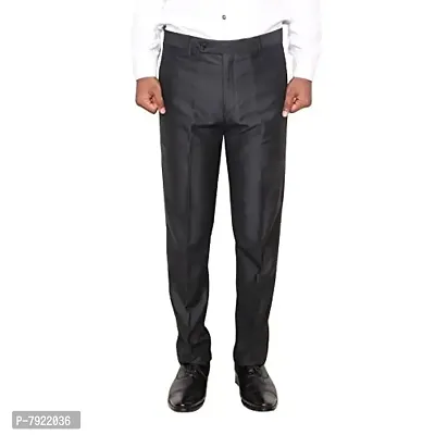 IndiWeaves Rayon Regular fit Formal Trouser for Mens_Black_Size-32