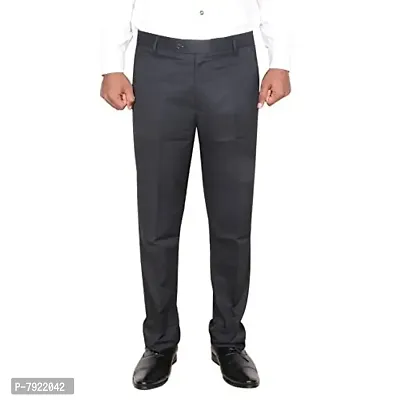 IndiWeaves Rayon Regular fit Formal Trouser for Mens_Black_Size-30
