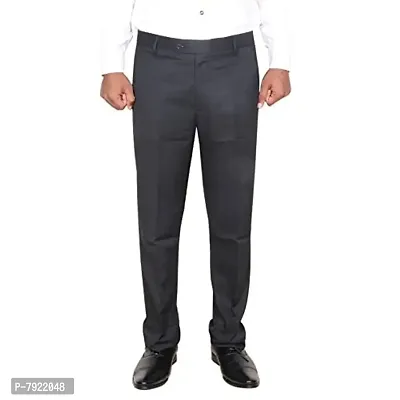 IndiWeaves Rayon Regular fit Formal Trouser for Mens_Black_Size-36
