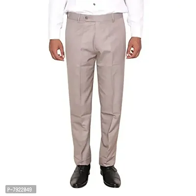 IndiWeaves Rayon Regular fit Formal Trouser for Mens_Beige_Size-36