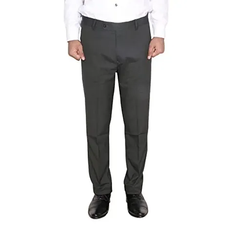 IndiWeaves Rayon Regular fit Formal Trouser for Mens_Black_Size-30