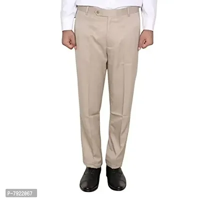 IndiWeaves Rayon Regular fit Formal Trouser for Mens_Beige_Size-34