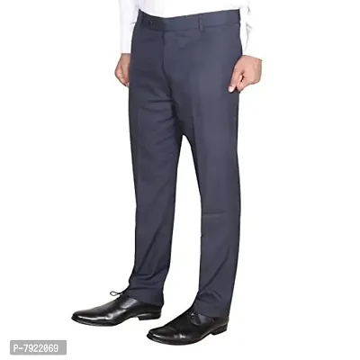 IndiWeaves Rayon Regular fit Formal Trouser for Mens_Navy Blue_Size-32-thumb2