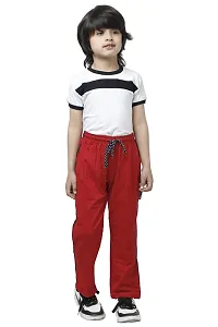 Charming Multicoloured Cotton Solid Track Pant For Boys Pack Of 2-thumb3