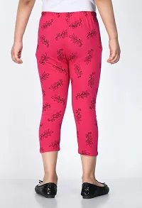 Fabulous Magenta Cotton Printed Capri For Girls-thumb4