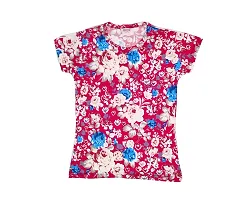 Stylish Polyester Printed Tshirt For Girls Pack of 2-thumb3