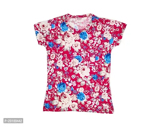 Stylish Polyester Printed Tshirt For Girls Pack of 2-thumb5