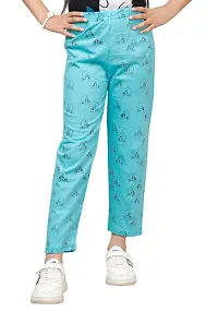 Stylish Multicoloured Cotton Printed Pyjama Lower Pant For Girls Pack Of 4-thumb2