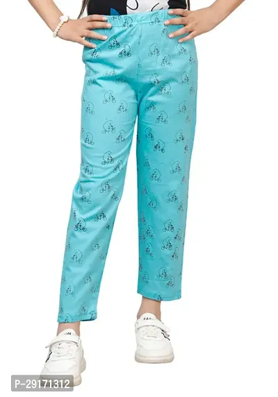 Stylish Multicoloured Cotton Printed Pyjama Lower Pant For Girls Pack Of 4-thumb3