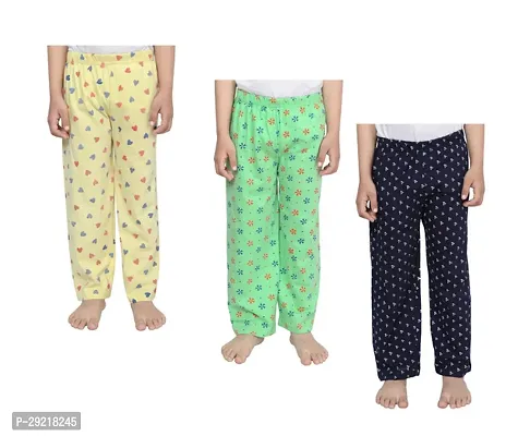 Stylish Cotton Printed Pyjama For Girls Pack Of 3