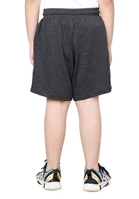 Elegant Grey Cotton Blend Solid Shorts For Boys-thumb4