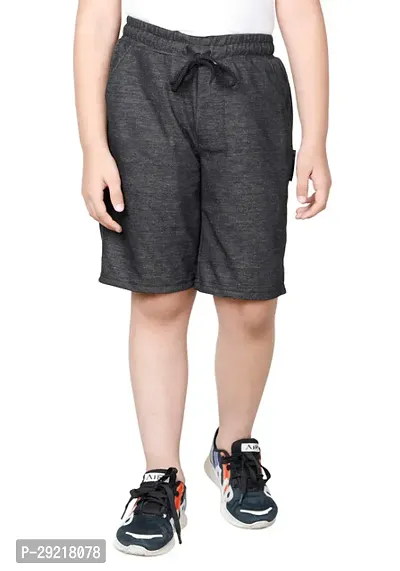 Elegant Polyester Solid Shorts For Boys Pack Of 2-thumb3