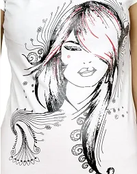 IndiWeaves Women Cotton White Printed T-Shirts(31022-IW-W-Tees-L-FBA_Large)-thumb4