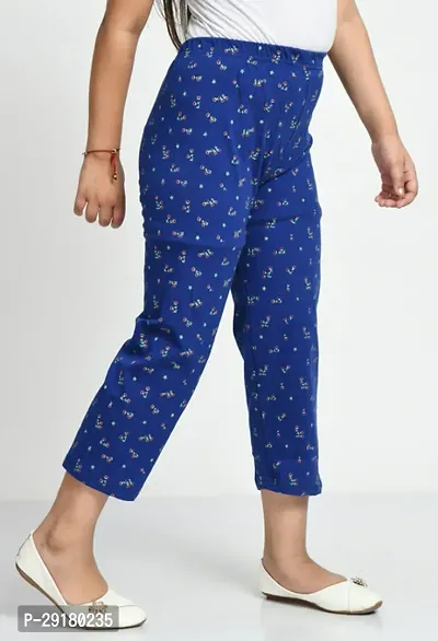 Stylish Blue Cotton Printed Pyjama For Girl-thumb4