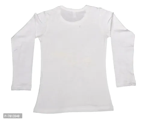 IndiWeaves Girls Cotton Full Sleeves Printed T-Shirt(10200-09-IW-M2_White_8-9 Years)-thumb4